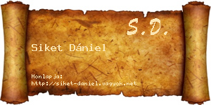 Siket Dániel névjegykártya